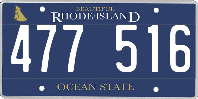 RI license plate 477516