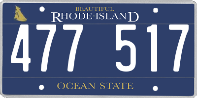 RI license plate 477517