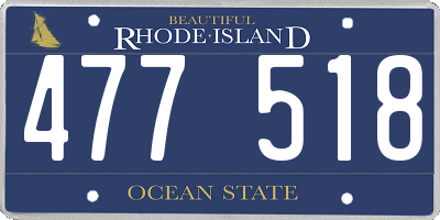 RI license plate 477518