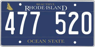 RI license plate 477520