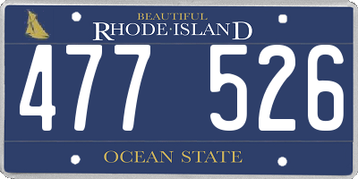 RI license plate 477526
