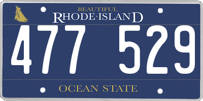 RI license plate 477529