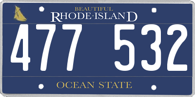 RI license plate 477532