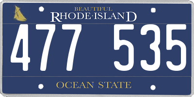 RI license plate 477535