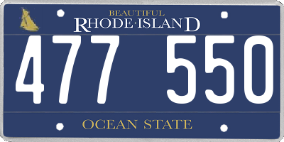 RI license plate 477550