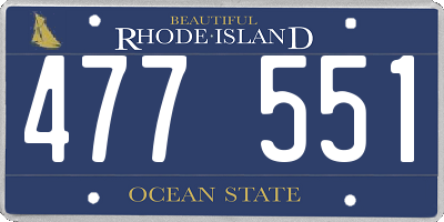 RI license plate 477551