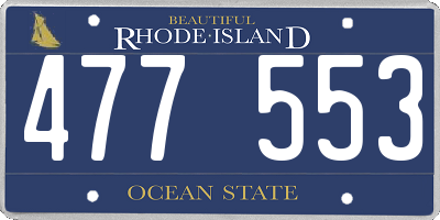 RI license plate 477553