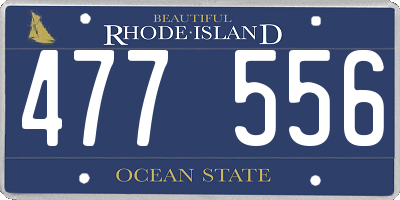 RI license plate 477556