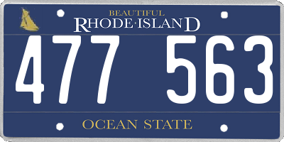 RI license plate 477563