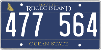 RI license plate 477564