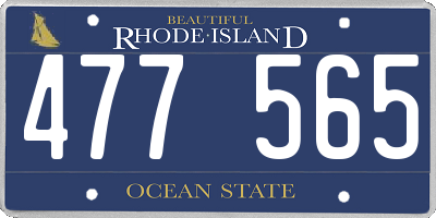 RI license plate 477565