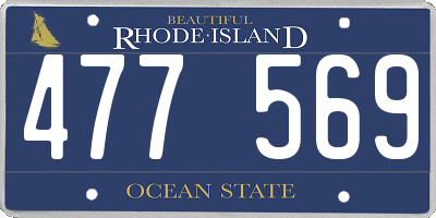 RI license plate 477569