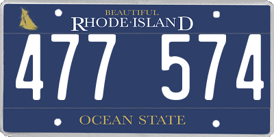 RI license plate 477574