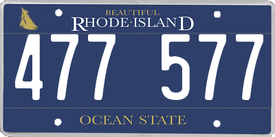 RI license plate 477577