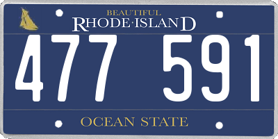 RI license plate 477591
