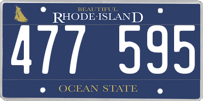 RI license plate 477595