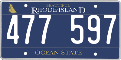 RI license plate 477597