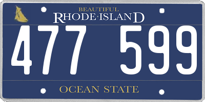 RI license plate 477599