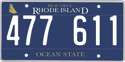RI license plate 477611