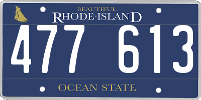 RI license plate 477613