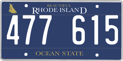 RI license plate 477615