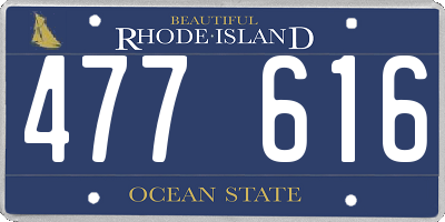 RI license plate 477616