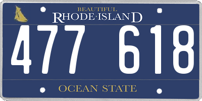 RI license plate 477618