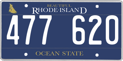 RI license plate 477620