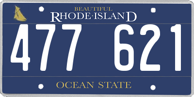 RI license plate 477621