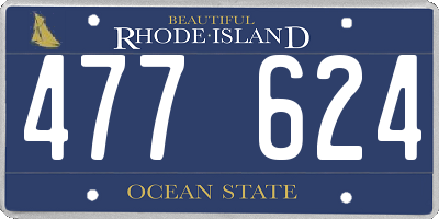 RI license plate 477624
