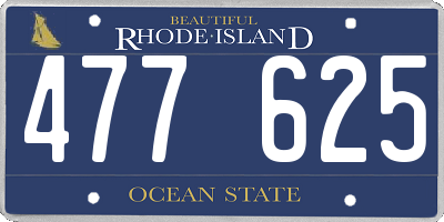 RI license plate 477625