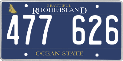 RI license plate 477626