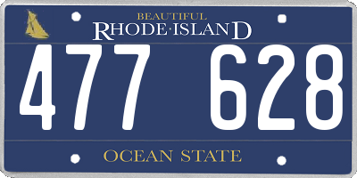 RI license plate 477628
