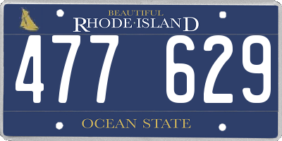RI license plate 477629