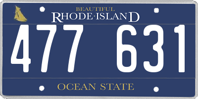 RI license plate 477631
