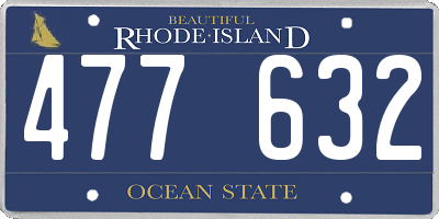 RI license plate 477632