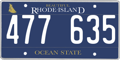 RI license plate 477635