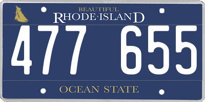 RI license plate 477655