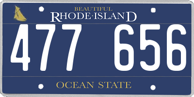 RI license plate 477656