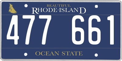 RI license plate 477661