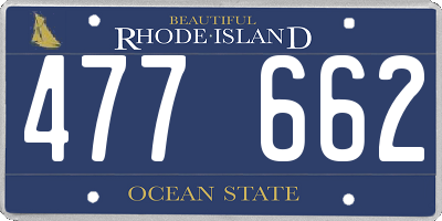 RI license plate 477662