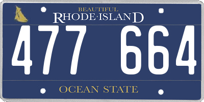 RI license plate 477664