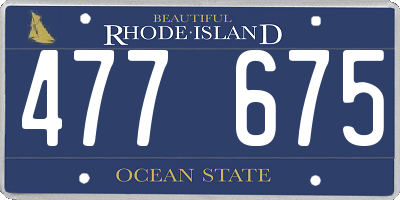 RI license plate 477675