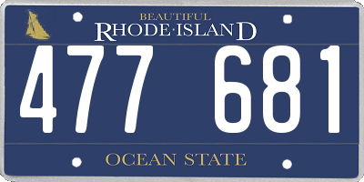 RI license plate 477681