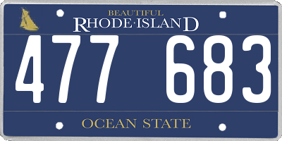 RI license plate 477683