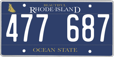RI license plate 477687