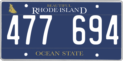 RI license plate 477694