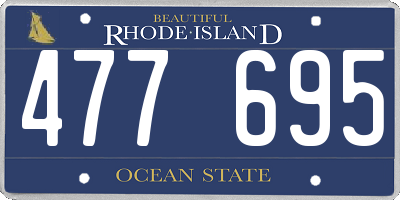 RI license plate 477695