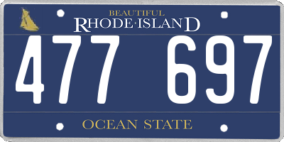 RI license plate 477697