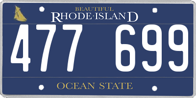 RI license plate 477699
